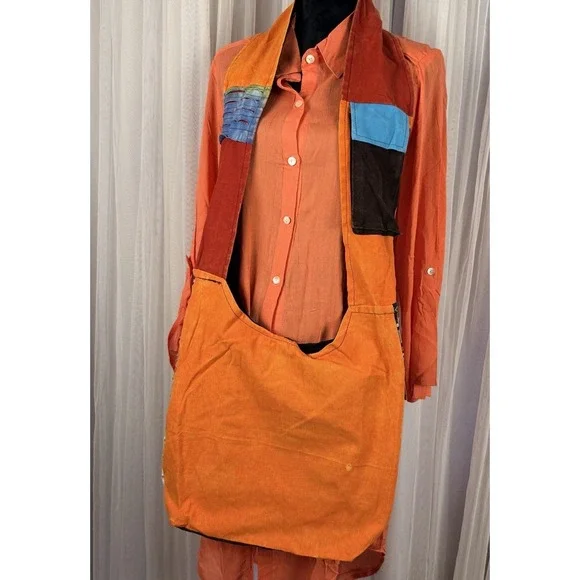 Vintage NWT Handmade  Patch  Crossbody Boho Hippie Bag Purse Multicolor - Picture 8 of 12